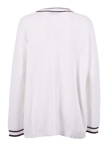 Kangra Cashmere Pannocchia cardigan with contrast trim