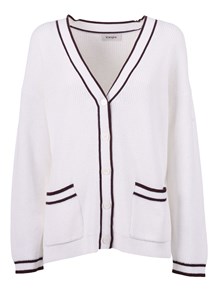 Kangra Cashmere Pannocchia cardigan with contrast trim