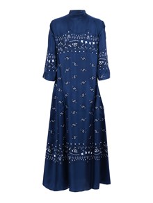 Le Sarte Pettegole Blu Patterned Dress