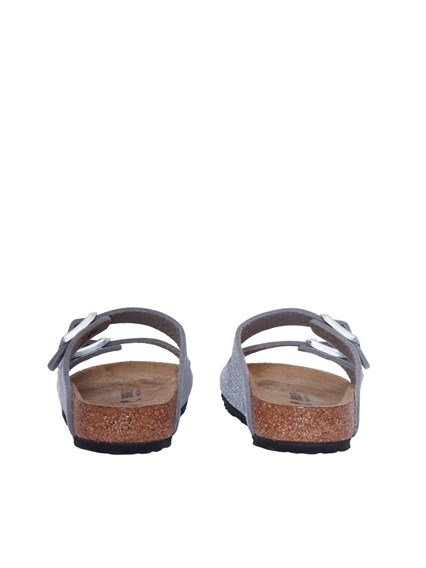BIRKENSTOCK Arizona Kids shiny glitter silver, Synthetics