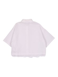 Ermanno Scervino Kids Lace-trimmed poplin shirt