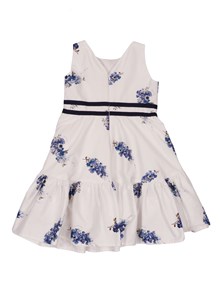 Monnalisa Cotton satin flounce dress