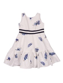Monnalisa Cotton satin flounce dress