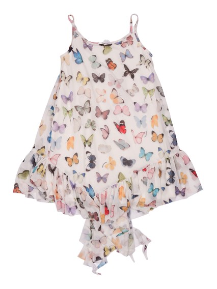 Monnalisa Printed tulle tank dress