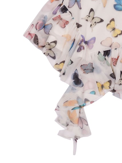Monnalisa Printed tulle tank dress