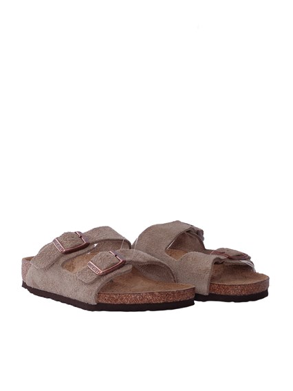 BIRKENSTOCK Arizona Kids taupe, Suede Leather