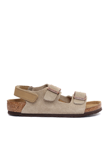 BIRKENSTOCK Milano HL Kids taupe, Suede Leather