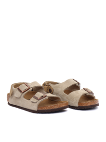 BIRKENSTOCK Milano HL Kids taupe, Suede Leather