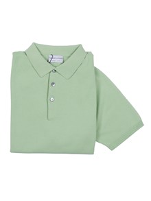 SETTE FILI CASHMERE Short-sleeved polo shirt with tubular hem and side slits