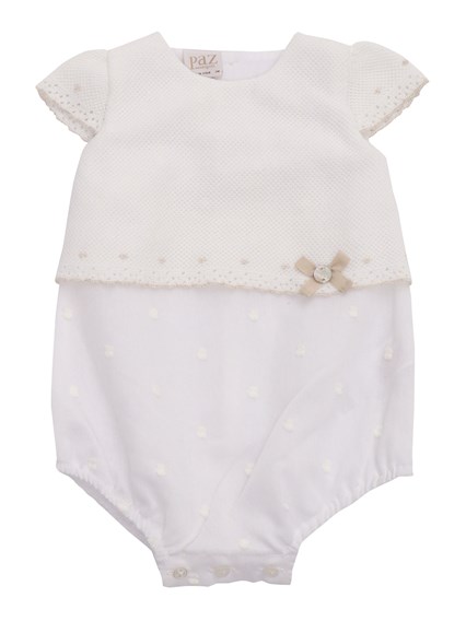 Paz Rodriguez KNIT NEWBORN ROMPER "LINO"