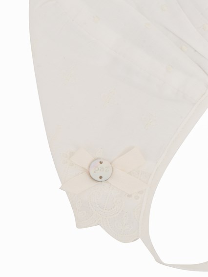 Paz Rodriguez WOVEN NEWBORN BONNET "PAZ V25"
