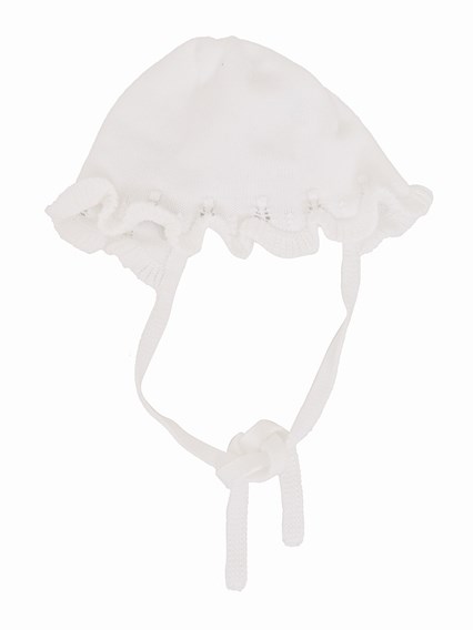 Paz Rodriguez KNIT NEWBORN BONNET "BICO"