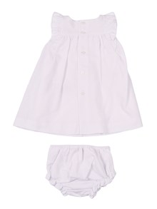 Paz Rodriguez SET WOVEN NEWBORN DRESS 004-153393 + KNICKERS 017-153392 "ALAIA"