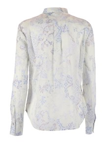 FORTE FORTE Regular cotton voile shirt with "forget-me-not" print