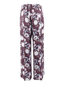 FORTE FORTE Elasticated trousers in fluid jacquard "peony my love"