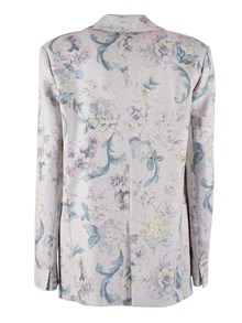 FORTE FORTE Hopsack viscose/linen jacket "peony my love"