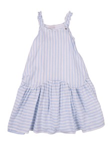 Monnalisa Striped linen-viscose dress