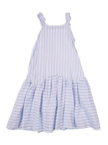 Monnalisa Striped linen-viscose dress