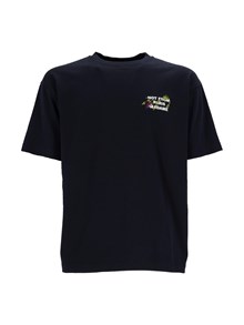 DROLE DE MONSIEUR NAVY Vine Embroidered Slogan T-shirt