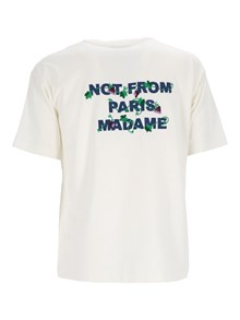 DROLE DE MONSIEUR OFF WHITE Vine Embroidered Slogan T-shirt
