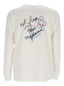 DROLE DE MONSIEUR OFF WHITE Esquisse Slogan Long Sleeve T-shirt