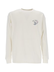 DROLE DE MONSIEUR OFF WHITE Esquisse Slogan Long Sleeve T-shirt