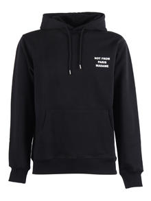 DROLE DE MONSIEUR BLACK Bold Slogan Hoodie