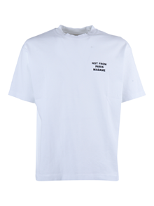 DROLE DE MONSIEUR OPTIC WHITE Bold Slogan T-shirt