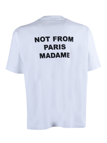DROLE DE MONSIEUR OPTIC WHITE Bold Slogan T-shirt