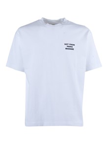 DROLE DE MONSIEUR OPTIC WHITE Bold Slogan T-shirt