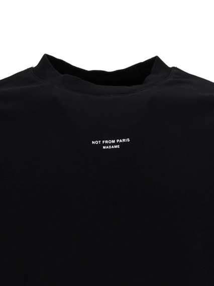 DROLE DE MONSIEUR BLACK Classic Slogan T-shirt