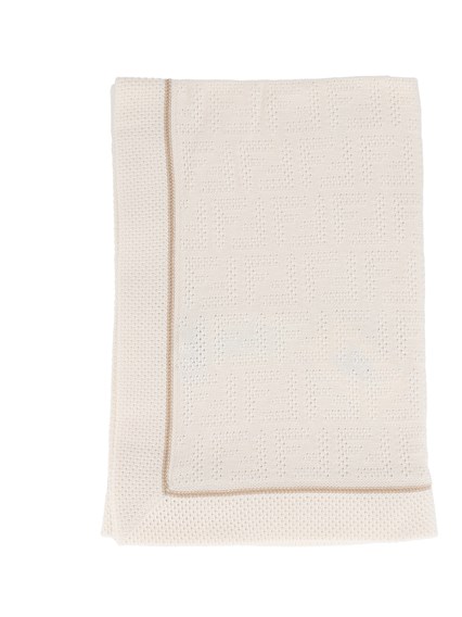 Fendi Jr FF FRAME KNITWEAR BLANKET