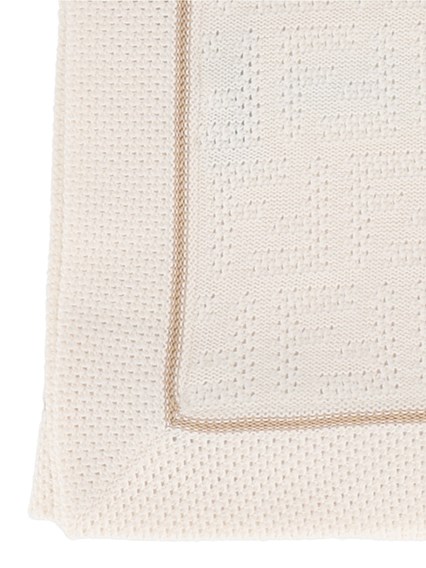 Fendi Jr FF FRAME KNITWEAR BLANKET