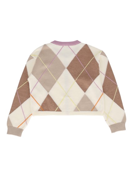 Fendi Jr FF ARGYLE KNIT CARDIGAN