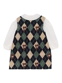 Fendi Jr ARGYLE BEAR PRINT CORDUROY