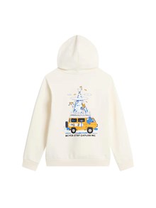 THE NORTH FACE KIDS TEEN B OUTDOOR REGULAR HOODIE - GRAPHIC WHITE DUNE