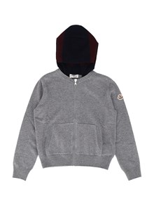 Moncler Enfant MEDIUM GREY CARDIGAN