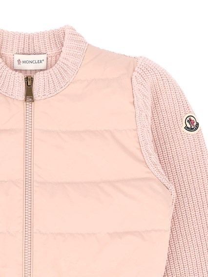 Moncler Enfant LIGHT PINK CARDIGAN