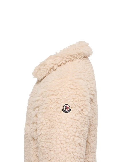MONCLER ENFANT WHITE ZIP UP CARDIGAN