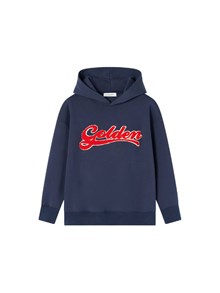 GOLDEN GOOSE JOURNEY UNISEX OVER HOODIE BLEND COTTON FLEECE LOGO EMBROIDERY