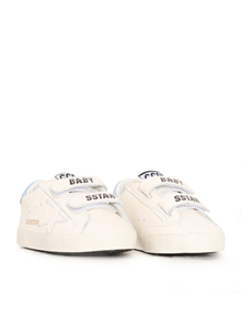 Golden Goose SNEAKERS BABY SCHOOL SET NAPPA UPPER STRIPES AND STAR LEATHER HEEL WHITE/POWER BLUE