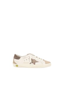 Golden Goose SNEAKERS SUPER STAR LEATHER UPPER SUEDE STAR TOE TONGUE SPUR AND HEEL MILK/DARK GREY/BEIGE