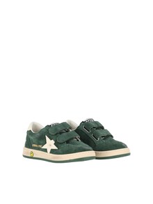 Golden Goose SNEAKERS BALL STAR STRAP SUEDE UPPER VAMP TONGUE AND SPUR LEATHER STAR AND HEEL DARK GREEN/CREAM