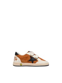 GOLDEN GOOSE SNEAKERS BALL STAR STRAP SUEDE AND LEATHER UPPER LEATHER STAR TOE SPUR AND HEEL RUST/BLACK/CREAM