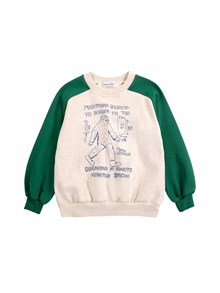 BOBO CHOSES Mr. Footish raglan sweatshirt