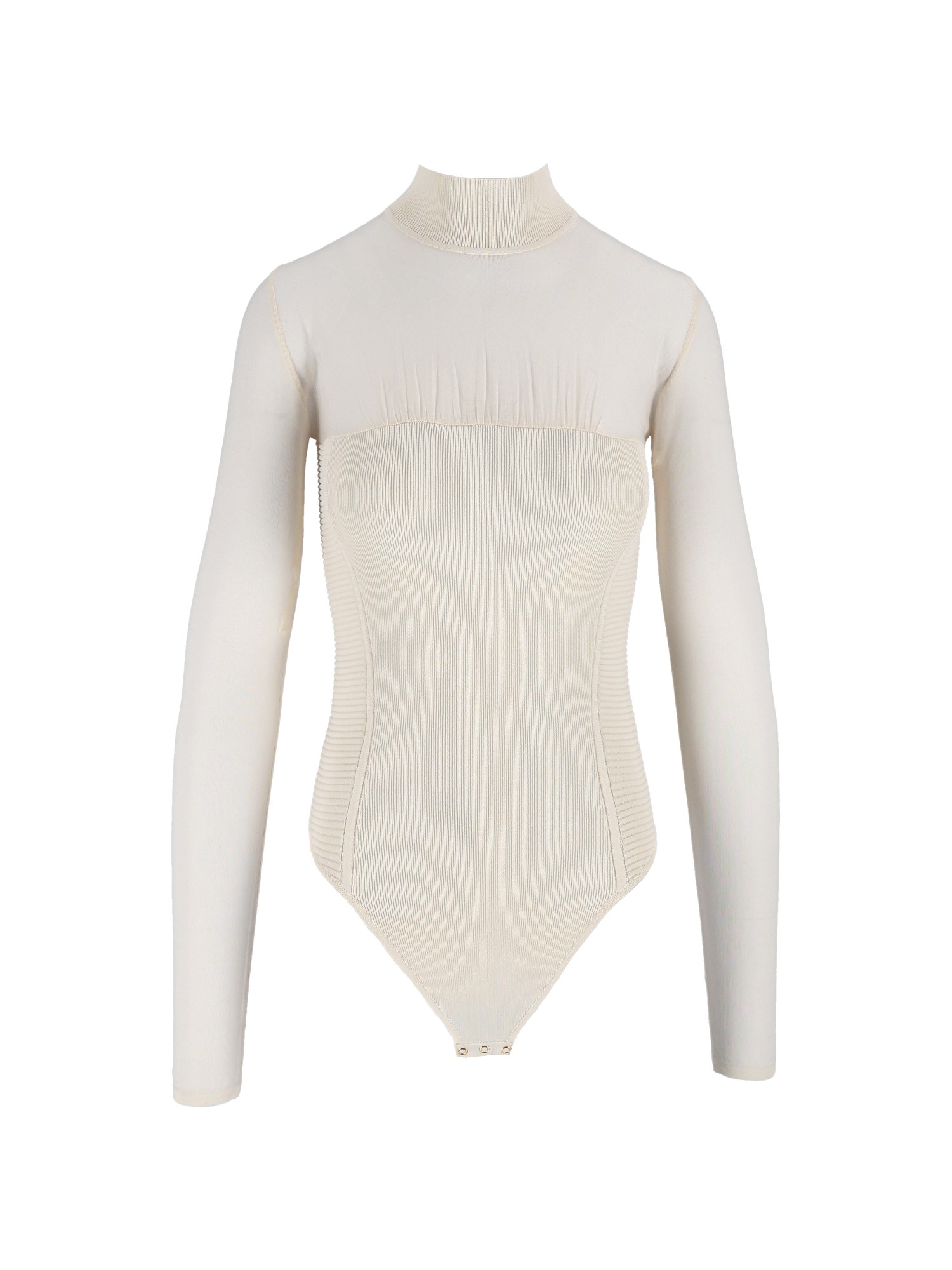 Elisabetta Franchi Knit Bodysuit In White