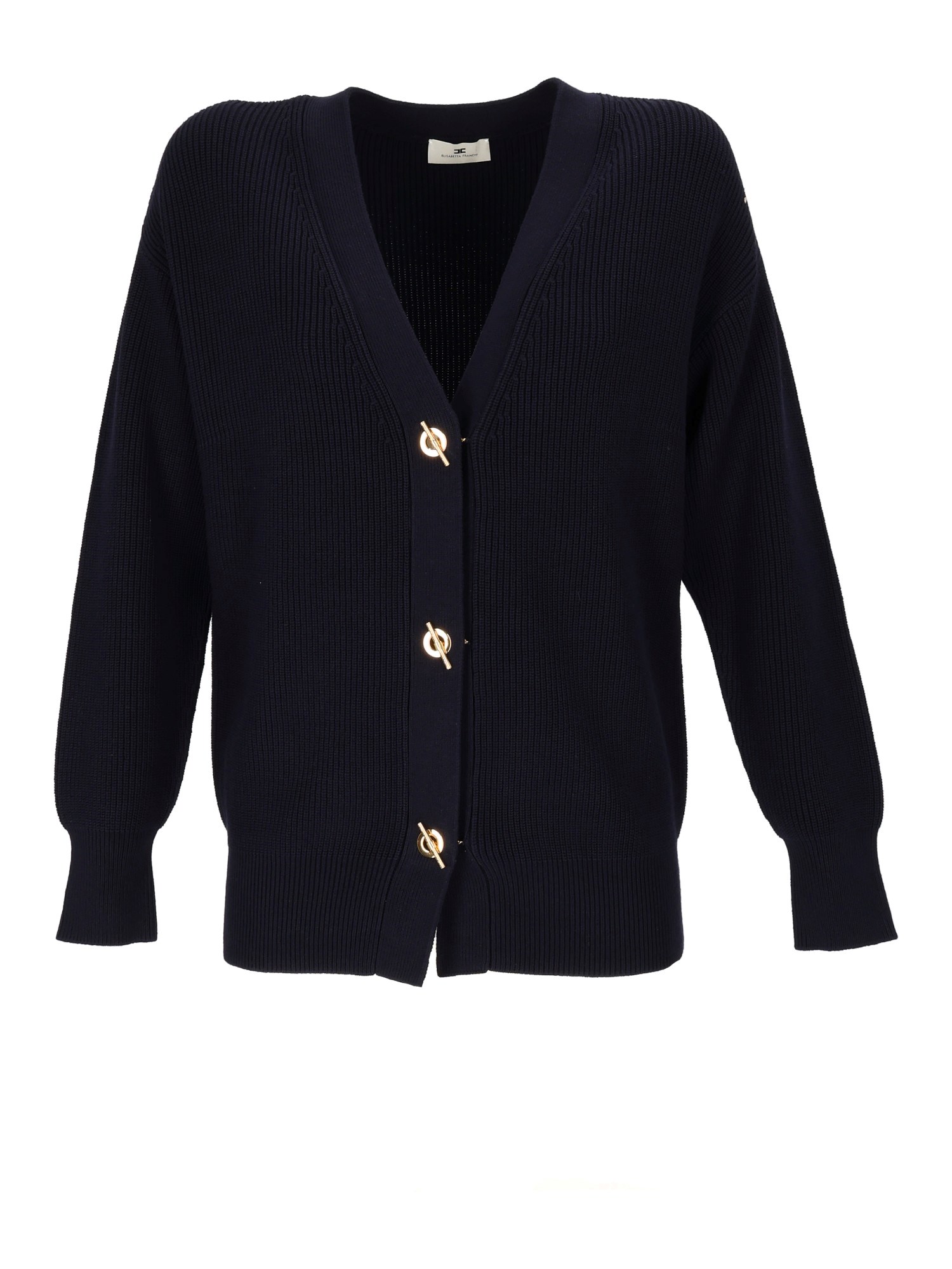 Elisabetta Franchi Knit Sweater In Blue