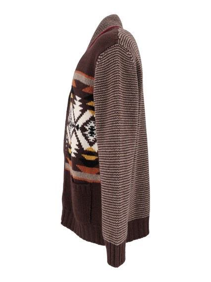 FAY CARDIGAN JACQUARD DESERT CODE ARC