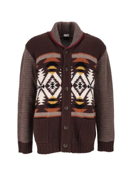 FAY CARDIGAN JACQUARD DESERT CODE ARC