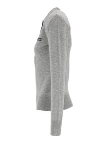ROTATE WOOL LONGLEEVE POLO Frost Gray (Regular fit)